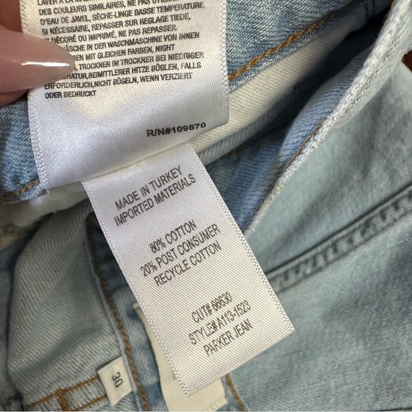 AGOLDE Parker Jeans in Pivot Size 30 Relaxed Straight Leg Denim Crop Button Fly - Picture 8 of 12